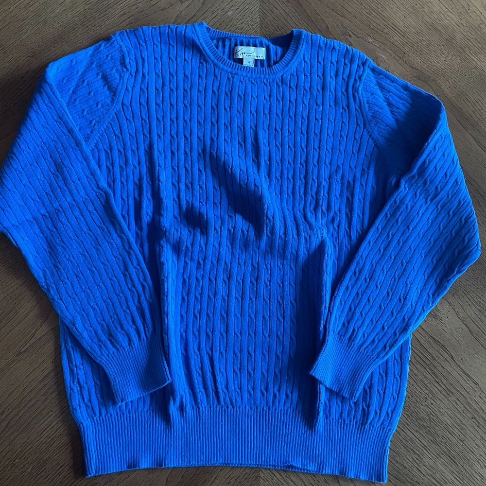 dark blue XL kim rogers knitted sweater